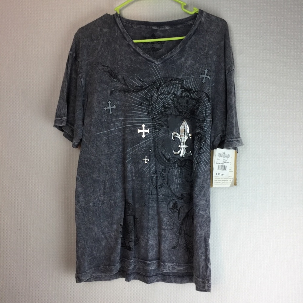 Dikotomy dark grey v neck large L